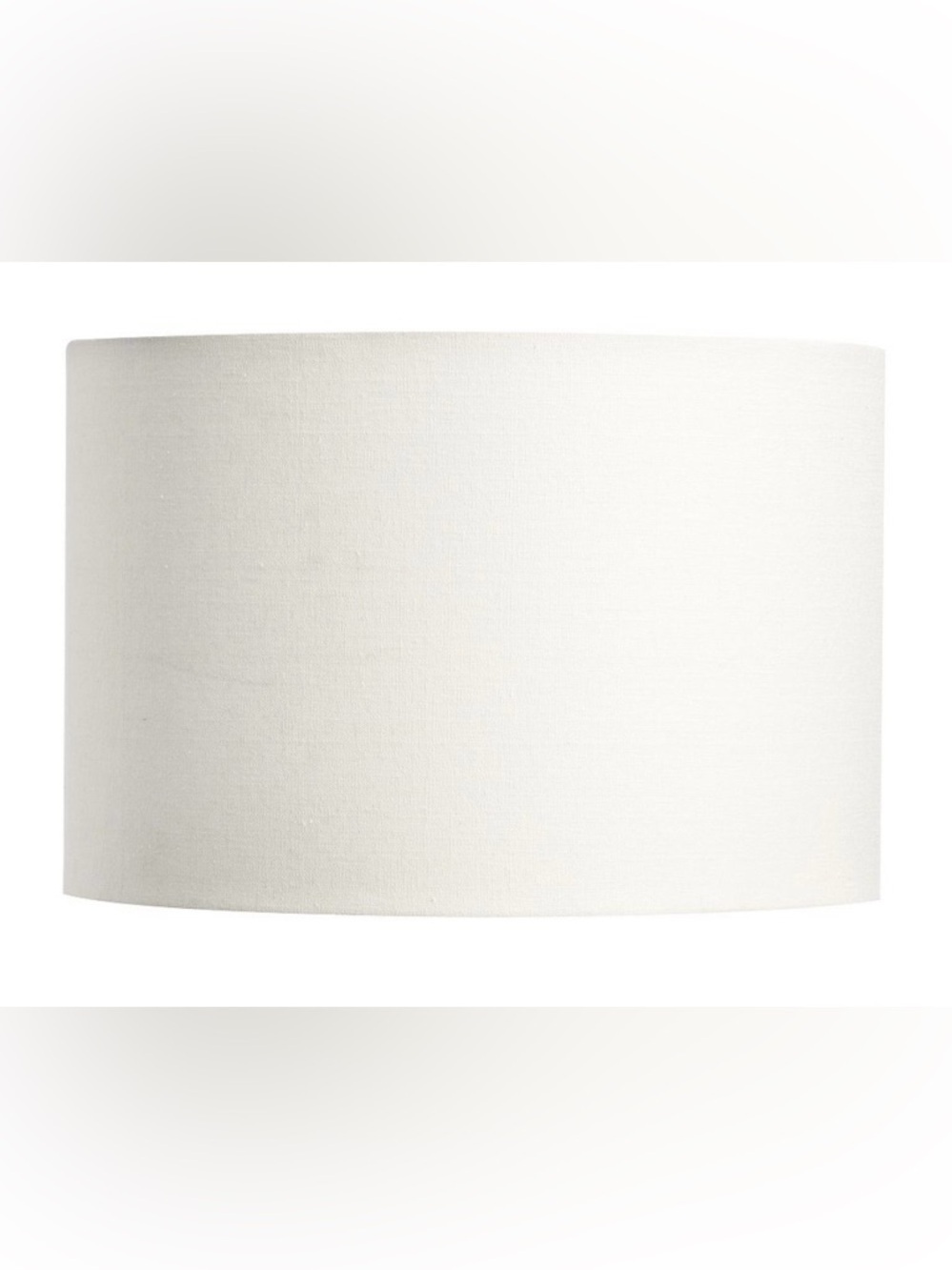 Anthropologie 16” Drum Linen Lampshade in Ivory NWT